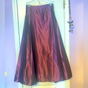 Long shiny purple acetate skirt by August Hale